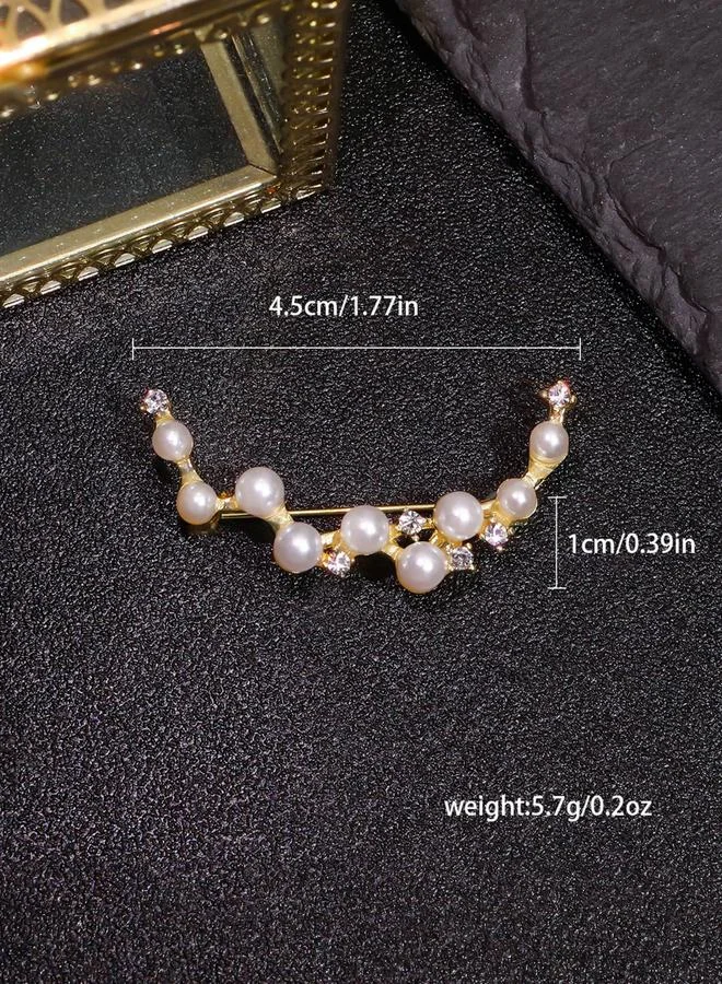 تايك تو بروش مزين بالراين واللؤلؤ الصناعي