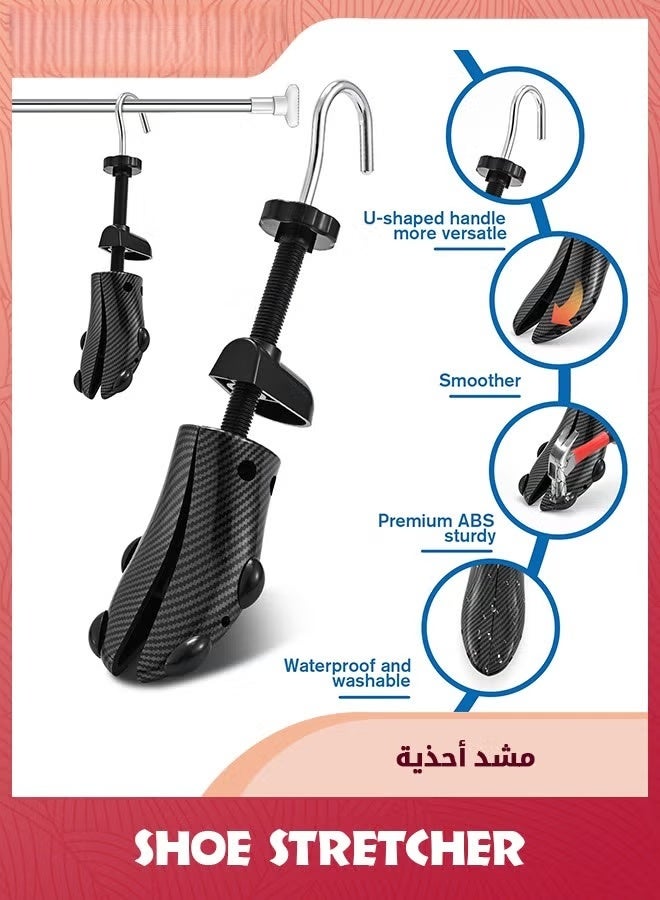 ,1 زوج قابل للتعديل بوت Widener مع قرن الأحذية وحقيبة التخزين,بوت ستريترز للأقدام السميكة للرجال والنساء,أسود - Image 2