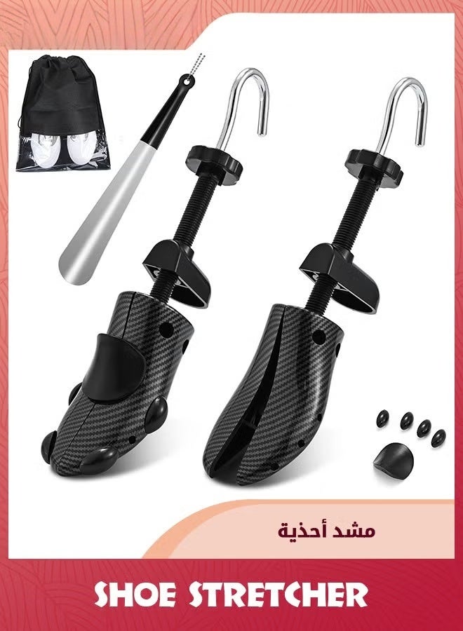 ,1 زوج قابل للتعديل بوت Widener مع قرن الأحذية وحقيبة التخزين,بوت ستريترز للأقدام السميكة للرجال والنساء,أسود - Image 1