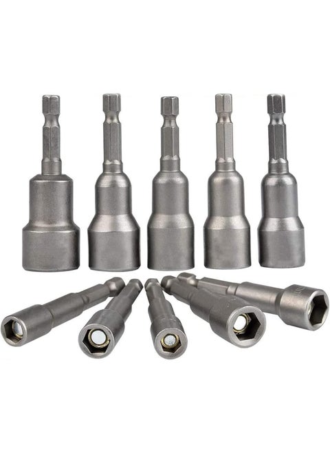 Magnetic Nut Driver: 1/4" Hex Shank Socket Impact Grade Socket Adapter Set Driver Sockets Adapter Extension Set for Electric Screw Drive Pneumatic Drill Hand Drill