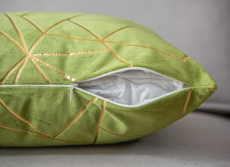 YONGLIU YONGLIU Throw Pillow Covers Velvet Decorative 2 Packs Ultra-Soft Lime Color Cushion Case for Christmas Sofa Bedroom Car Living Room (Apple Green  16""X16"")  - Image 5