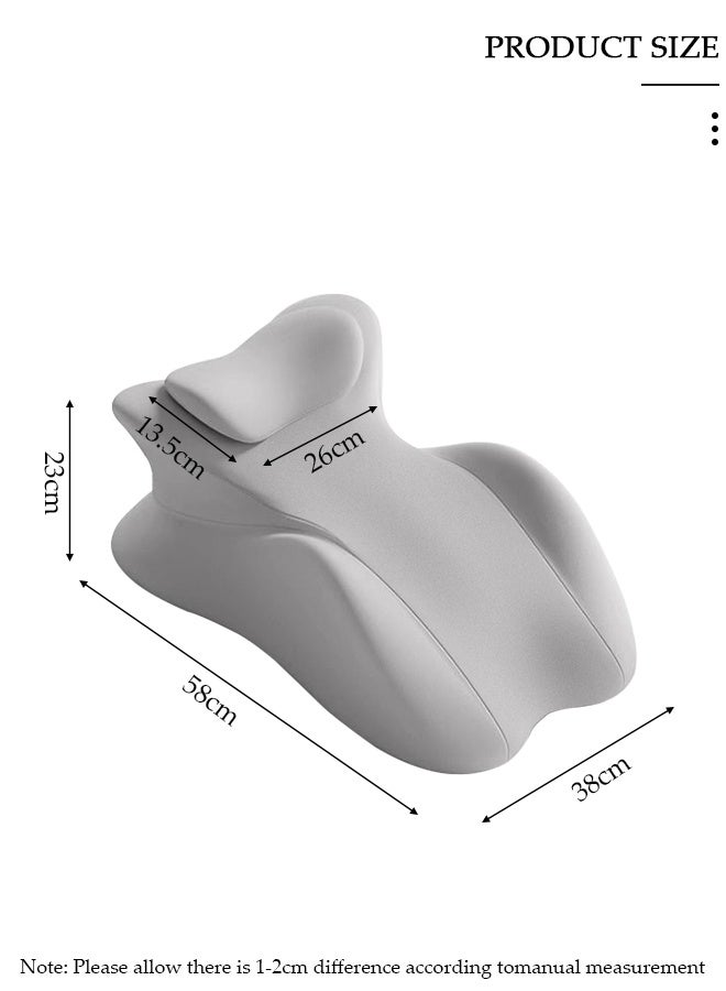DUNISO Bed Reading Pillow ,Memory Foam Multi Functional Comfortable Leg Rest Cushion, Couples Pregnanly Pillow, Stomach Sleeping Pillow for Sleeping,Sofa,TV,Chair,Couch,Floor,Lounge,Gamers, Readers & Nursing Moms - Image 2