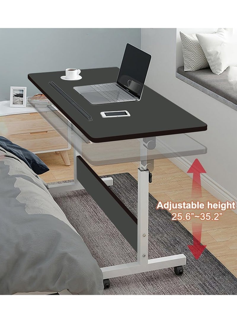 DubaiGallery Computer Desk, Portable Desk Game Table, Modern Design Standing Desk, Bedside Table Mobile Lifting Table, Home on Wheels  - Image 2
