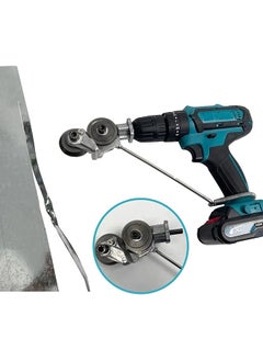 erorex Electric Drill Cutter Adapter Alloy Steel Attachment Sheet Metal Shears 12 21V Compatible Hand Impact Drill Simple Install For Various Scenes Cuts Iron Steel Wood With  - Image 3