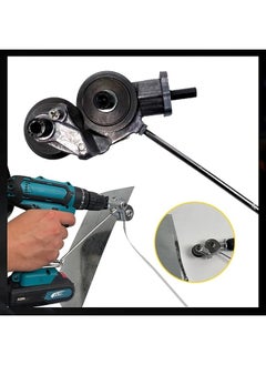 erorex Electric Drill Cutter Adapter Alloy Steel Attachment Sheet Metal Shears 12 21V Compatible Hand Impact Drill Simple Install For Various Scenes Cuts Iron Steel Wood With  - Image 4