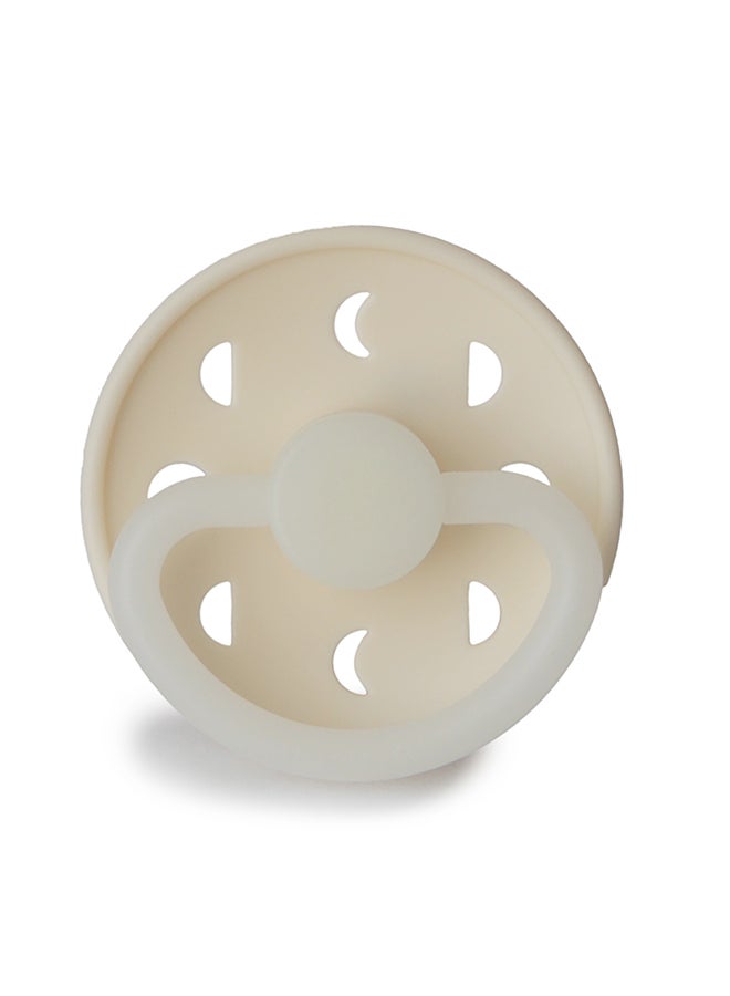 FRIGG Moon Phase Latex Baby Pacifier 6-18M 1-Pack Cream Night - Size 2 - Image 1