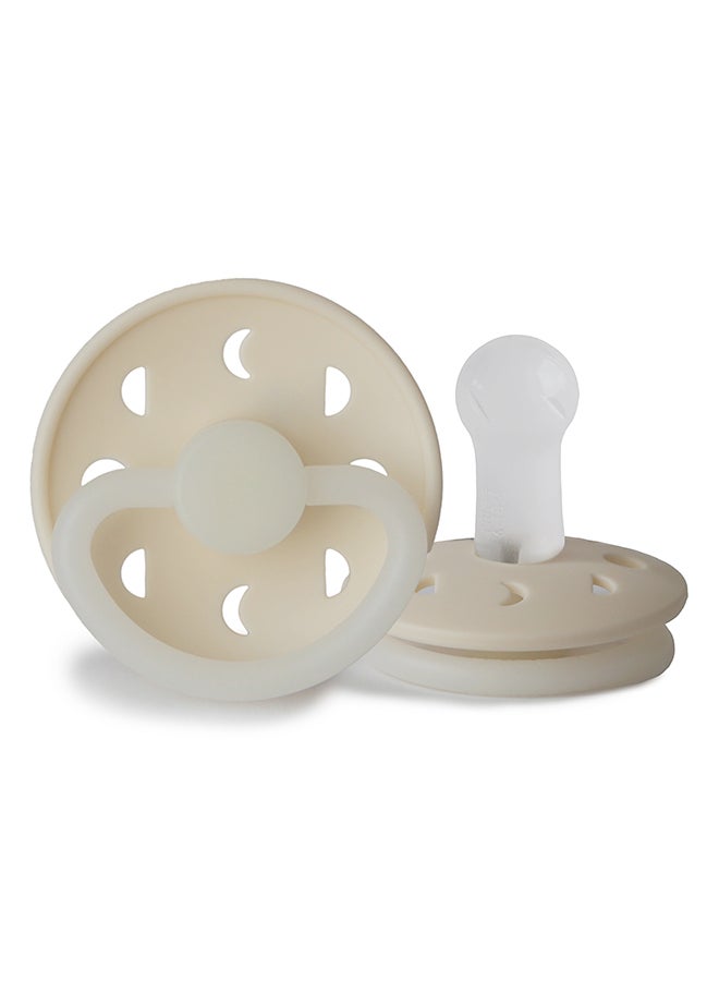 FRIGG Moon Phase Latex Baby Pacifier 6-18M 1-Pack Cream Night - Size 2 - Image 2
