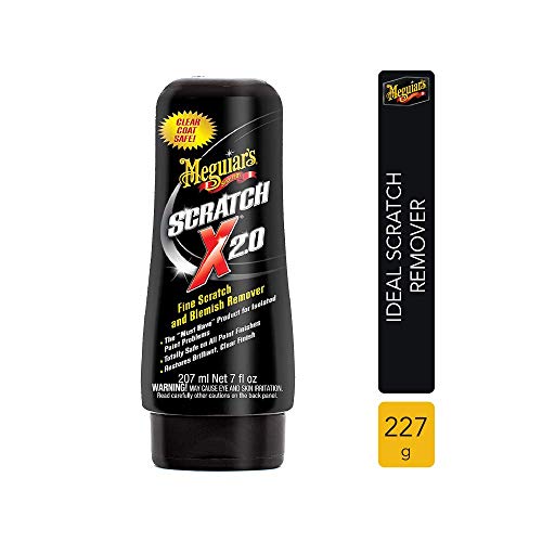 Meguiar's ميجوارز سكرتش إكس (207 مل)، مزيل خدوش السيارات البسيط، يعيد الوضوح واللمعان. حماية شمع البوليمر، بريق السيارة المذهل، تكنولوجيا التآكل الفائق الدقة - Image 1