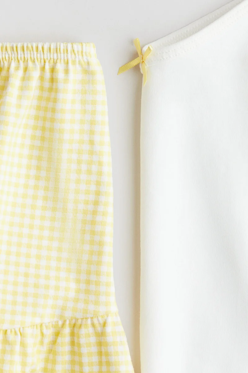 اتش اند ام بيجاما قطنية مزينة بكشكشة