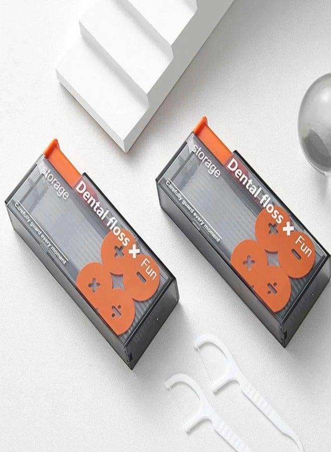 AROAQ علبة تخزين خيط الأسنان علبة خيط الأسنان المحمولة منظم خيط الأسنان التلقائي أدوات العناية بالفم أعواد خيط الأسنان القابلة للاستخدام مرة واحدة - Image 3