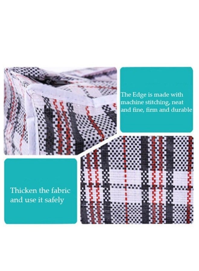 Reusable Eco Friendly PP Woven Bag Zipper Thickened Waterproof Luggage - Image 3