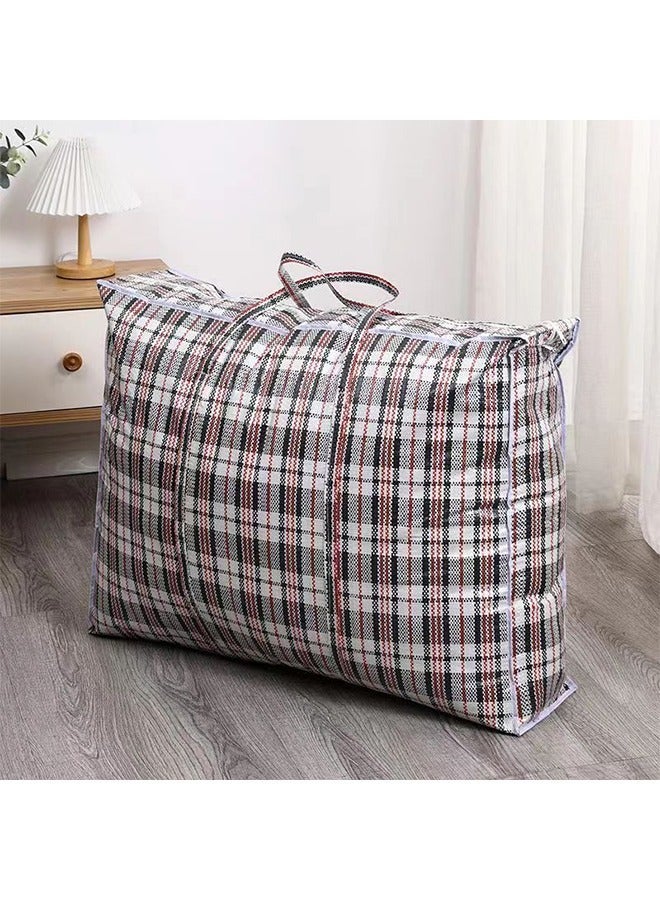 Reusable Eco Friendly PP Woven Bag Zipper Thickened Waterproof Luggage - Image 1