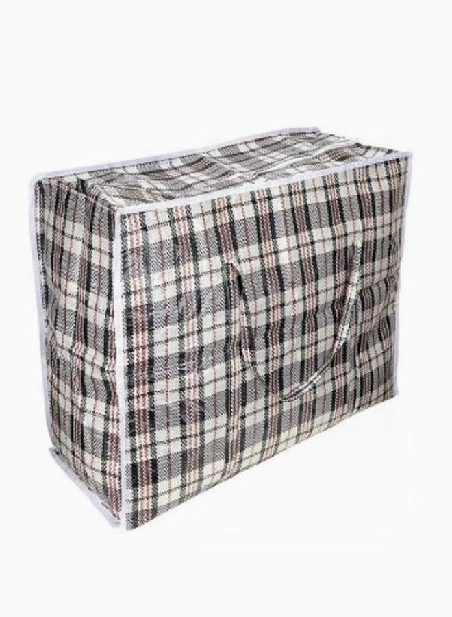 Reusable Eco Friendly PP Woven Bag Zipper Thickened Waterproof Luggage - Image 2