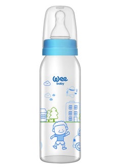 Wee baby Glass Feeding Bottle Assorted Colors Prints 250 Ml 1 Count  - Image 4