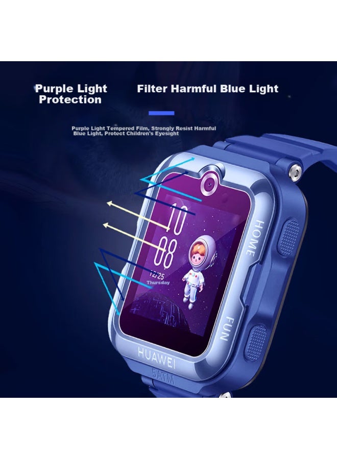 Kmaxai Protective Case + Screen Protector Set For Huawei Children's Watch 4pro, Soft Silicone Case And Screen Protector Film, Scratch-resistant Eye Protection Film, Tempered Glass Film, Transparent - Image 5