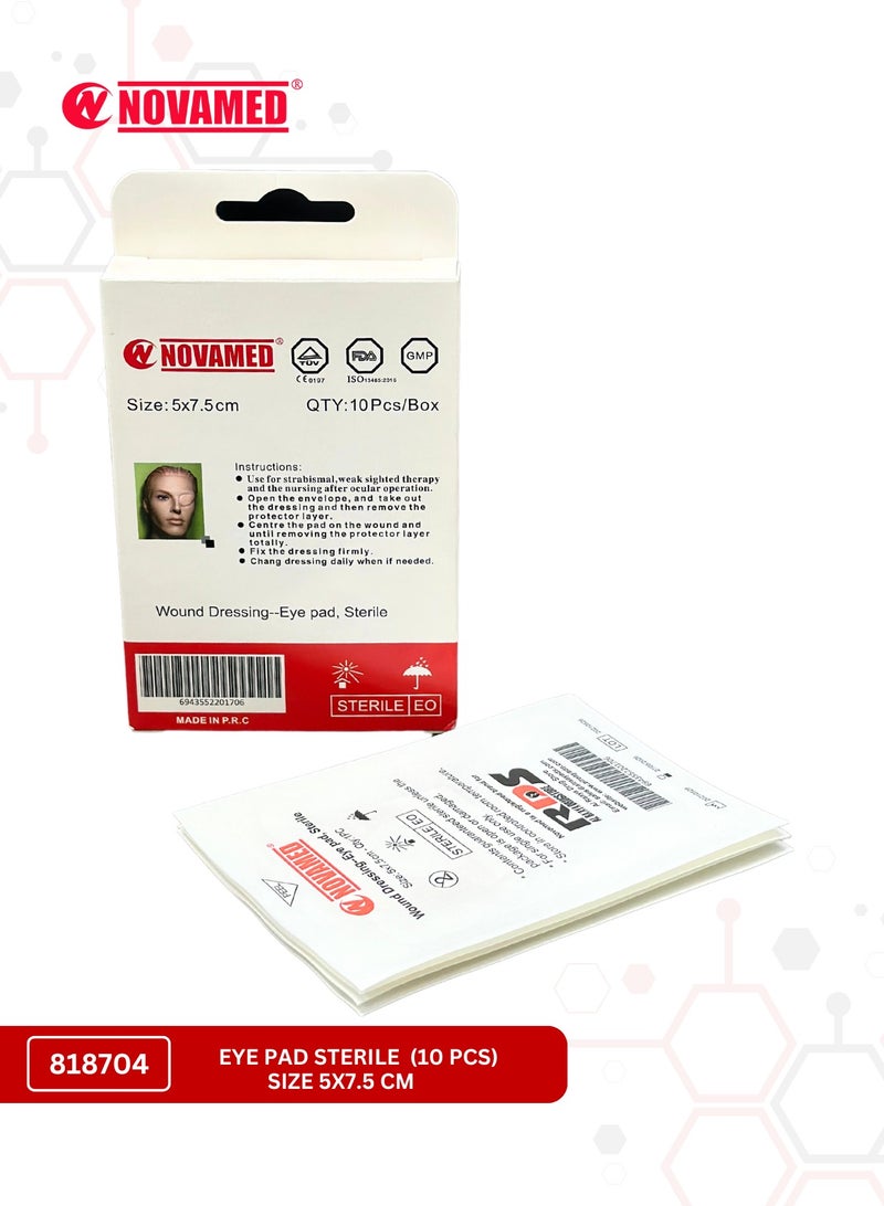 NOVAMED Eye Pad Sterile 10'S Child Wound Dressing 10 Pcs - Image 2