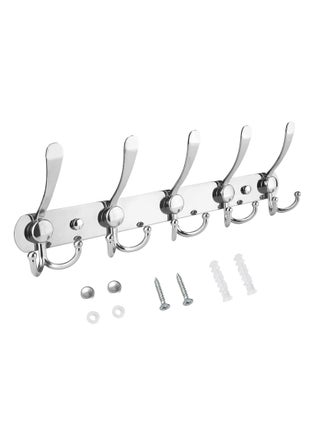 Wall Mounted Coat Rack, Five Heavy Duty Tri Hooks All Metal Construction for Jacket Coat Hat in Mudroom Entryway (silver, 1-Pack) - pzsku/ZB685812180B314F5E814Z/45/1743584023/624887d1-d6a5-4b05-a260-c3c98cc5c8d1