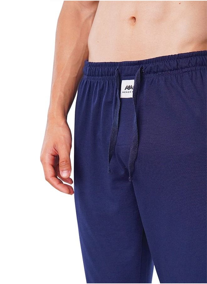 MENDEEZ - Mendeez Men’s Soft Jersey Navy Blue Pajama Pants – Perfect Sleepwear for Men - Image 1