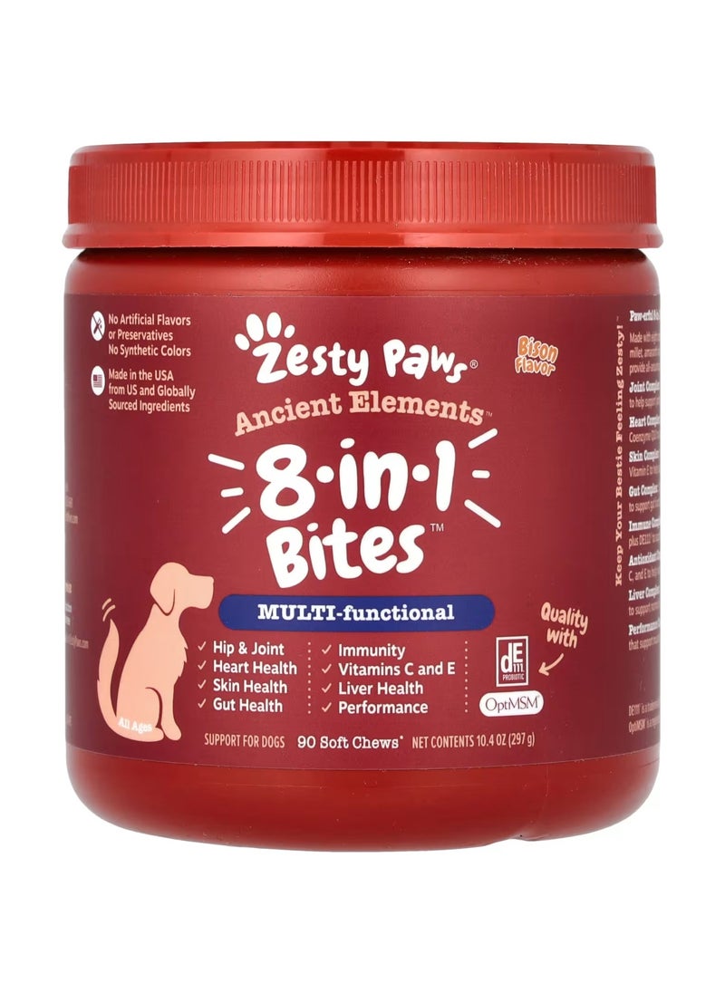 Zesty Paws - Zesty Paws Grain Free Multi-Functional Supplement for Dogs Glucosamine Chondroitin for Joint Support with Probiotics for Gut & Immune Health Fish Oil with Antioxidants for Skin & Heart Health - Image 1