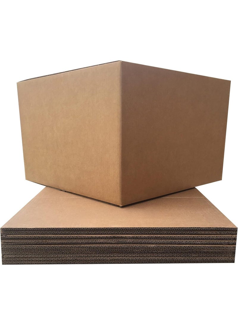[6 Boxes] Heavy-Duty Cardboard Boxes for Shipping, Moving, and Storage (Dimensions: 52 × 52 × 32 cm) - Image 4