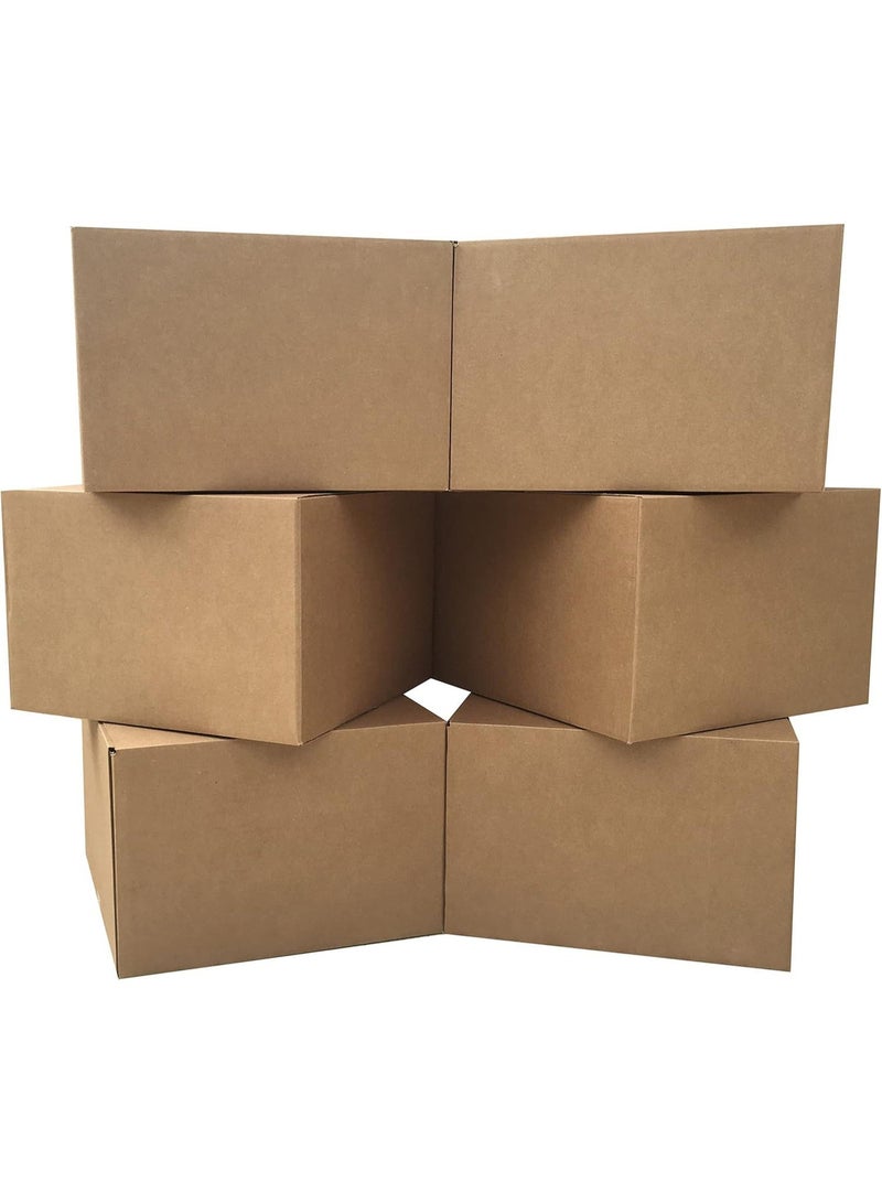 [6 Boxes] Heavy-Duty Cardboard Boxes for Shipping, Moving, and Storage (Dimensions: 52 × 52 × 32 cm) - Image 1