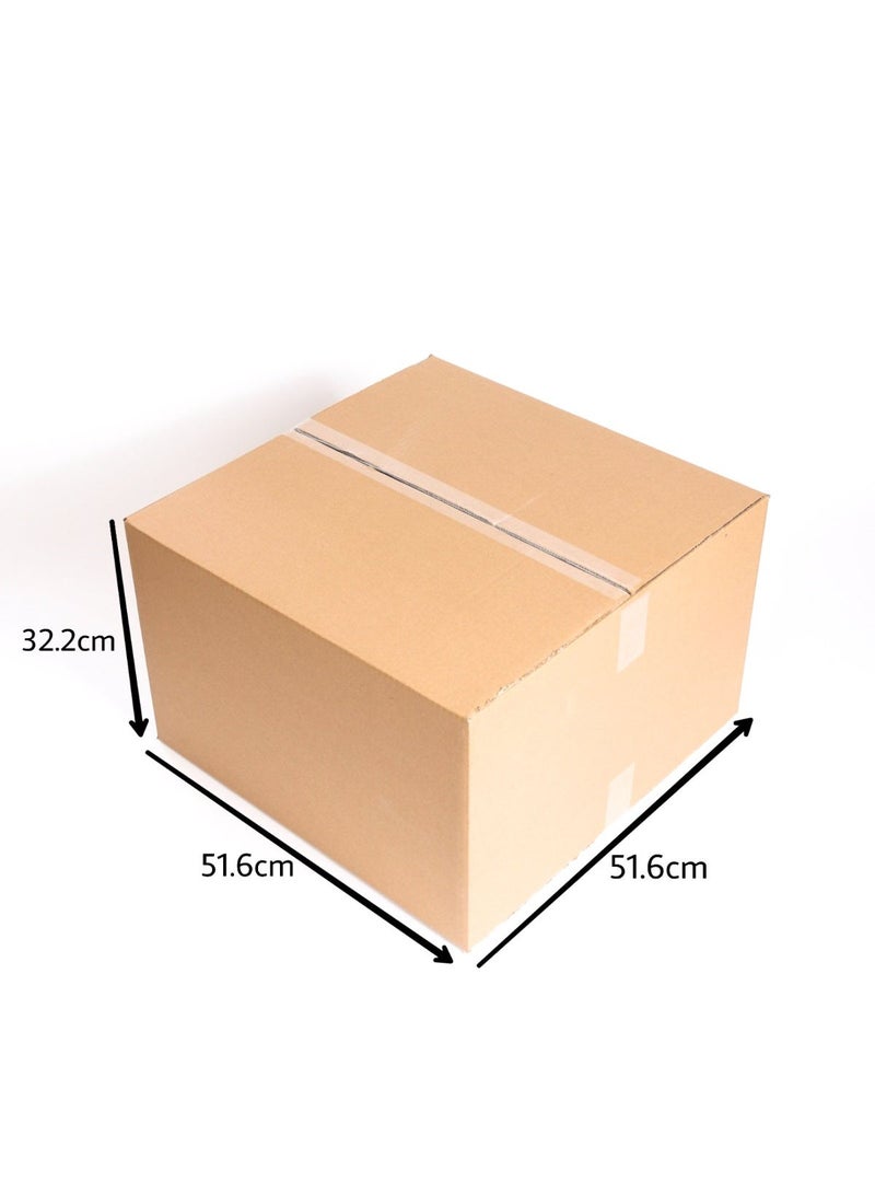 [6 Boxes] Heavy-Duty Cardboard Boxes for Shipping, Moving, and Storage (Dimensions: 52 × 52 × 32 cm) - Image 2