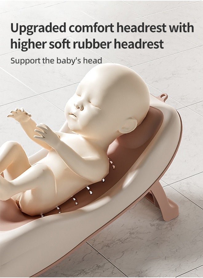 Soft Touch - Baby Bather Comfortable Anti Slip 3 Reclining Positions Infant Bath Support Newborn Bath Seat with Thermometer - Image 1