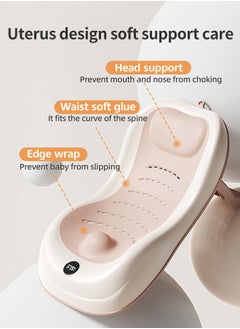 Soft Touch Baby Bather Comfortable Anti Slip 3 Reclining Positions Infant Bath Support Newborn Bath Seat with Thermometer  - Image 4