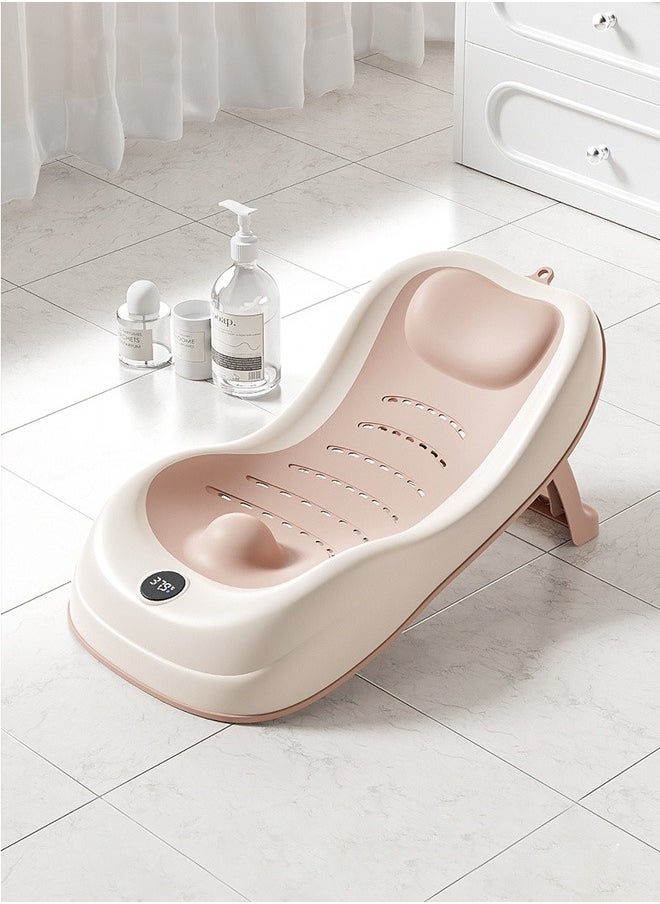 Soft Touch - Baby Bather Comfortable Anti Slip 3 Reclining Positions Infant Bath Support Newborn Bath Seat with Thermometer - Image 1