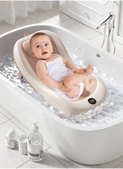 Soft Touch Baby Bather Comfortable Anti Slip 3 Reclining Positions Infant Bath Support Newborn Bath Seat with Thermometer  - Image 2