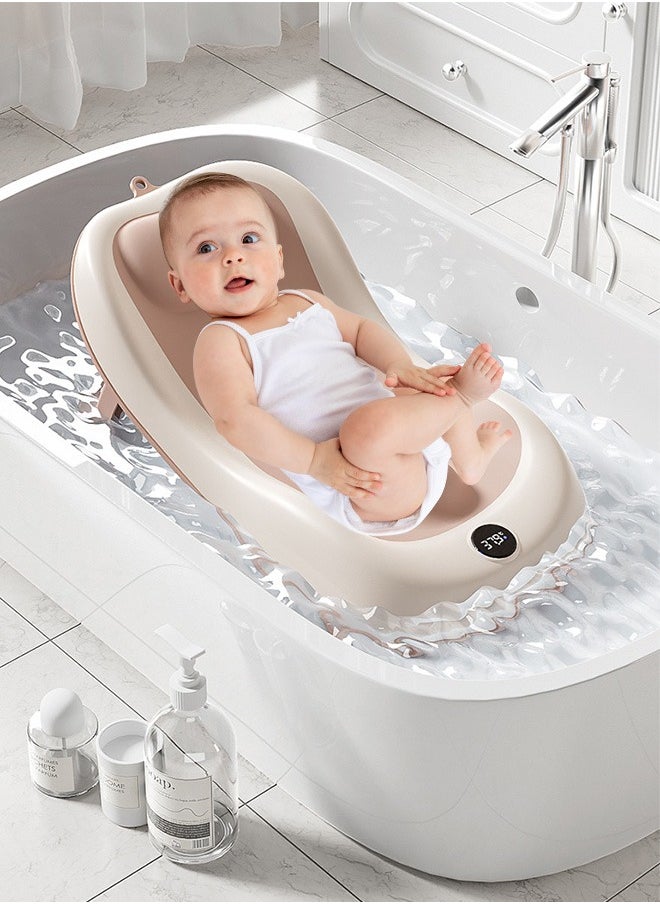 Soft Touch - Baby Bather Comfortable Anti Slip 3 Reclining Positions Infant Bath Support Newborn Bath Seat with Thermometer - Image 1