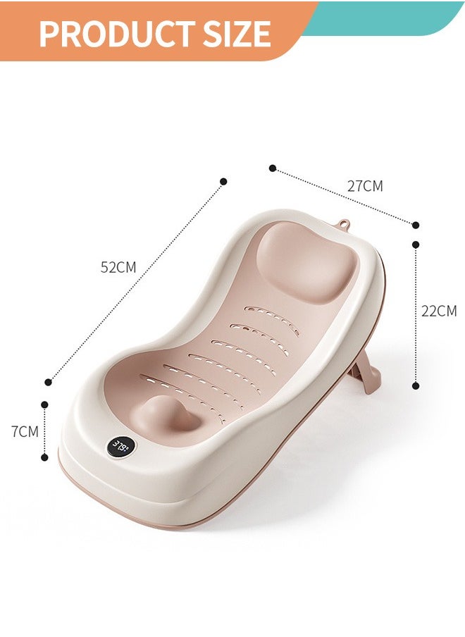 Soft Touch - Baby Bather Comfortable Anti Slip 3 Reclining Positions Infant Bath Support Newborn Bath Seat with Thermometer - Image 1