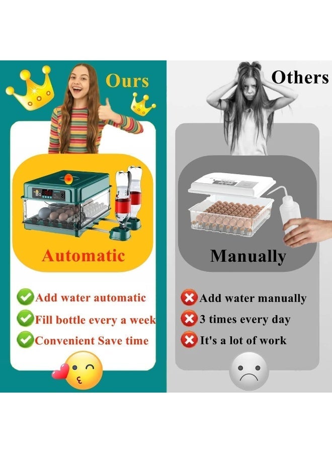 YOUWE7 Egg Automatic Incubator 12-15 Eggs Automatic Intelligent Incubators for Hatching Eggs,Poultry Hatching Machine for Chicken Duck Goose Quail Bird Pigeon - Image 2