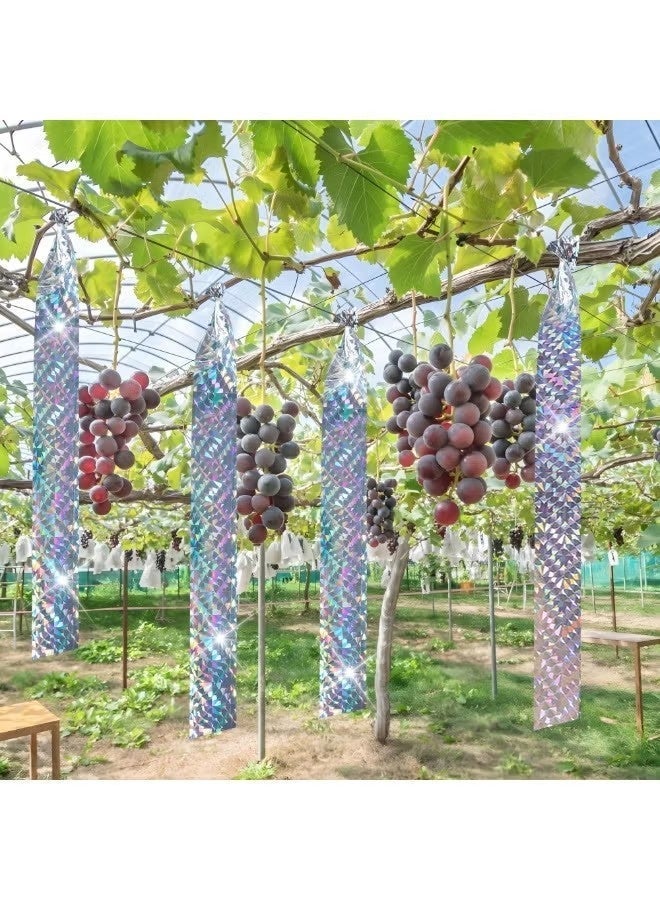 شريط طارد للطيور، عاكس للضوء على الوجهين، طارد للحمام والبط ونقار الخشب والإوز، مناسب للاستخدام الخارجي في المنزل والحديقة والفناء والبستان (4.8 سم * 80 سم) - Image 4