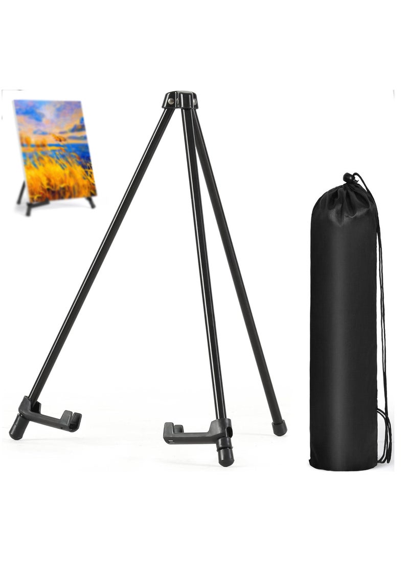 SYOSI 14" High Tabletop Instant Display Easel - Black Steel Small Desktop Easel Stand with Adjustable Holders for Paintings, Posters and Store Signs(1 Pack)  - Image 1