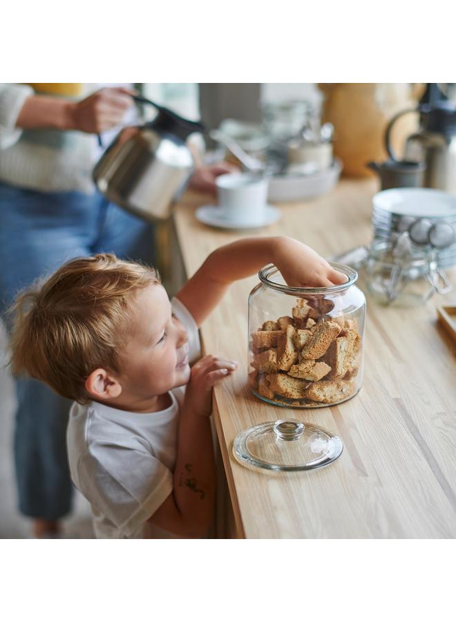 إيروريكس برطمان مع غطاء، زجاج شفاف، سعة 1.9 لتر - Image 3