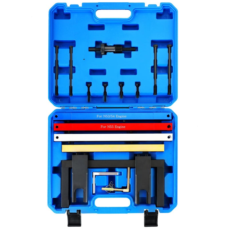 Acymner Master Engine Timing Vanos Cam Camshaft Locking Tool Crankshaft Flywheel Alignment Tool Kit Compatible with BMW Vehicles with 25L 30L N51 N52 N53 N54 N55