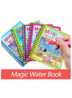 Generic Coloring Book 4 Pieces Magic Water Coloring Book Lightning With Magic Pen And Painting Drawing  - Image 3