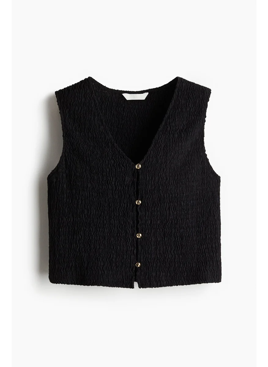 H&M Textured Jersey Waistcoat