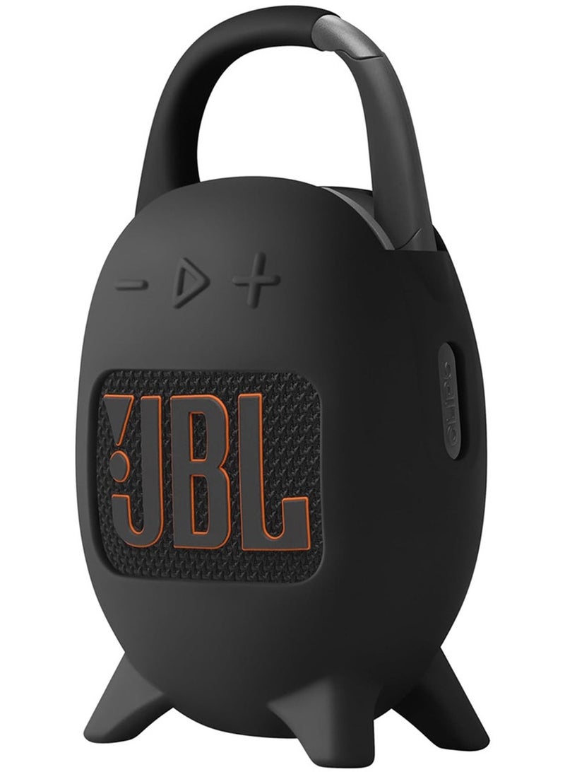 for JBL Clip 5 Case, Soft Silicone Protective Cover, Black - Image 1