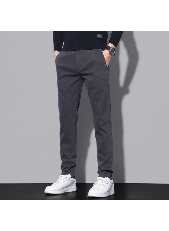 Playboy High-end Casual Pants For Men Spring Summer New Elastic Loose Straight Business Trousers Trendy Versatile Men's Long Pants - Image 3