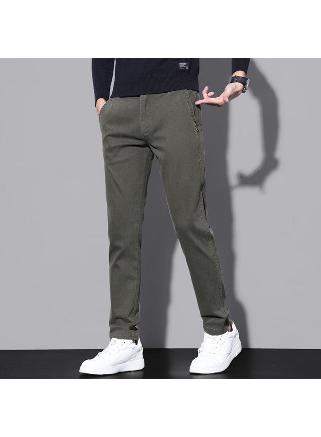 Playboy High-end Casual Pants For Men Spring Summer New Elastic Loose Straight Business Trousers Trendy Versatile Men's Long Pants - Image 4