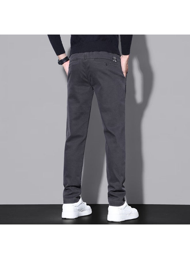 Playboy High-end Casual Pants For Men Spring Summer New Elastic Loose Straight Business Trousers Trendy Versatile Men's Long Pants - Image 2