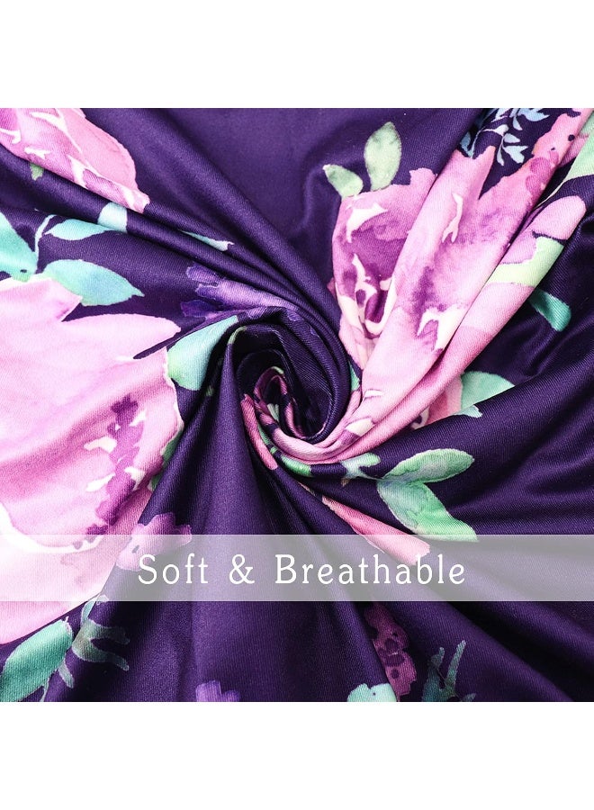 TANOFAR Baby Padded Loungers Cover, Purple Flower Newborn Lounger Cover Boys & Girls, Baby Nest Case, Removable Nest Slipcover, Ultra Comfortable Comfy, Snugly Fit(Lounger not Included) - Image 5