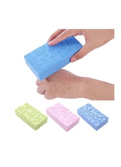 SYOSI Body Exfoliating Sponge Baby Shower Brush Soft Bath Cleaning for Adults Kids Men Women Skin Spa Smooth 3 Pcs  - Image 1
