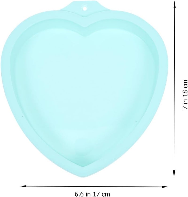 4pcs 6-inch Green Heart Shaped Silicone Baking Cake Molds Non-stick Mousse Dessert Kitchen Bakeware for DIY Pastry and Baking Supplies - Image 2