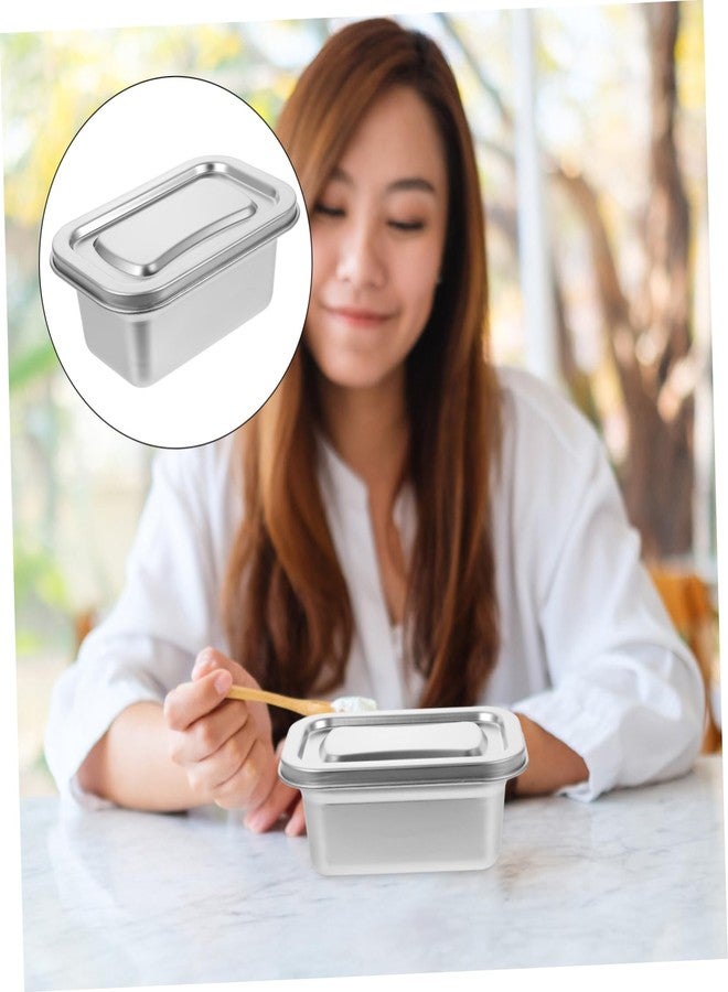 DOITOOL Reusable Ice Cream Storage Containers for Freezer with Lids Stainless Steel Freezer Box Insulated Ice Cream Tub Fridge Organizer Box for Refrigerator, 17 X 11 X 7cm - Image 2