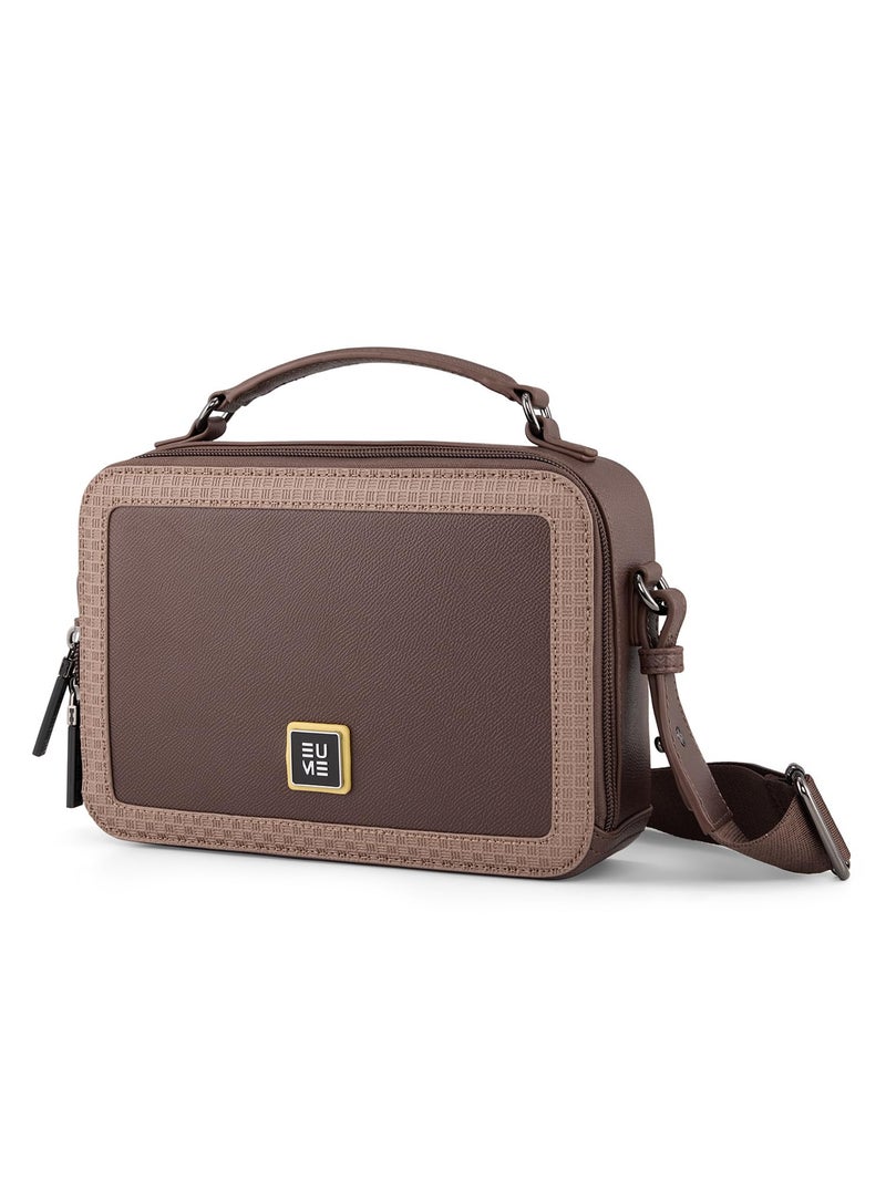EUME Regalia Sling Bag for Men & Women | Crossbody Travel Bag | Lightweight 2.5L Daily Use Bag | Rustic Brown - Image 1
