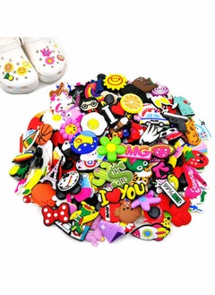 Excefore Shoe Decoration Charms, 100 Pcs Mix Unique Styles, Random Cute Cartoon Style Clogs and Bracelet Decoration Accessories, Perfect Gift for Boys Girls Women  - Image 1
