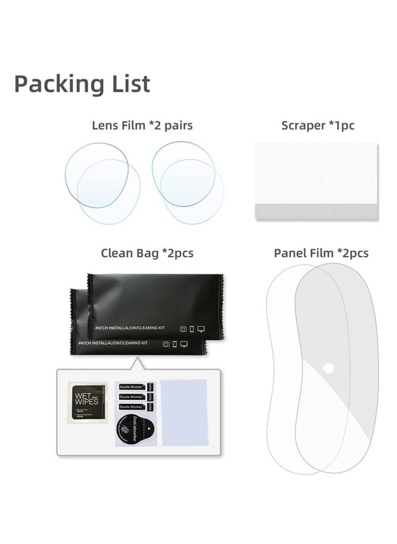 SYOSI VR Headset and Glasses Protective Film Set for PICO 4, HD Anti-scratch Soft Film Cover for Clear View VR Glasses Lens Film  - Image 3